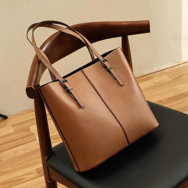 Women's Genuine Leather Female Fashion Design Commuter Shoulder Bags
