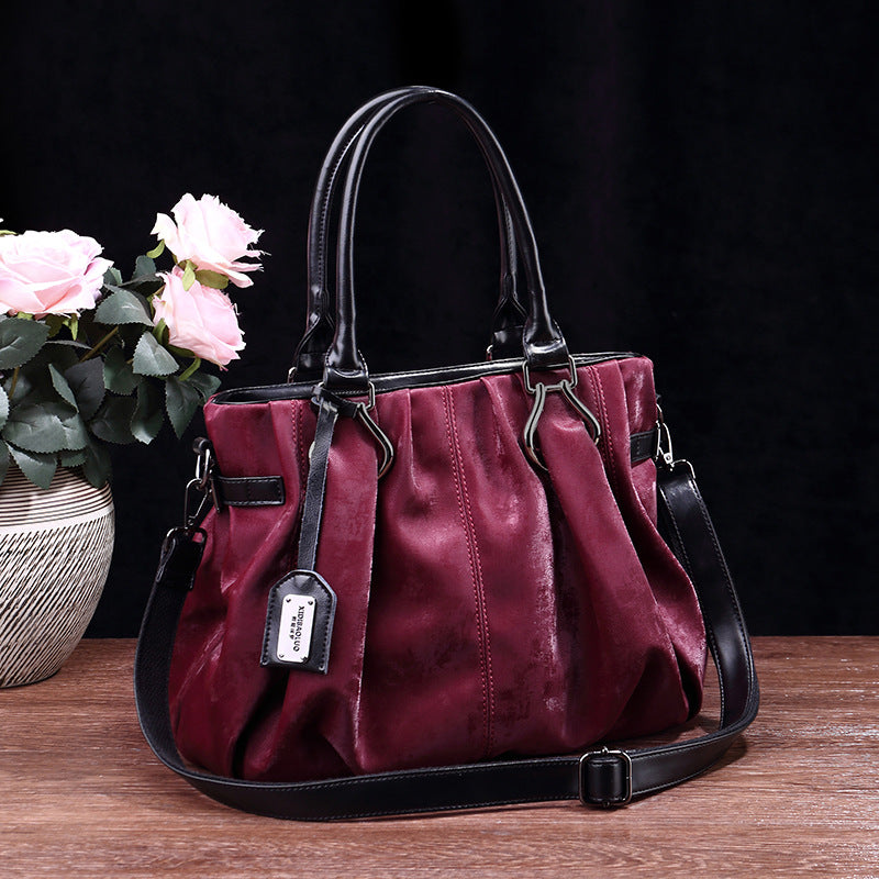 Women's Fashion National Style Chinese Pleated Cloud Bags
