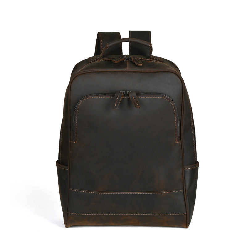 Men's Horse Leather Genuine First Layer Cowhide Business Backpacks