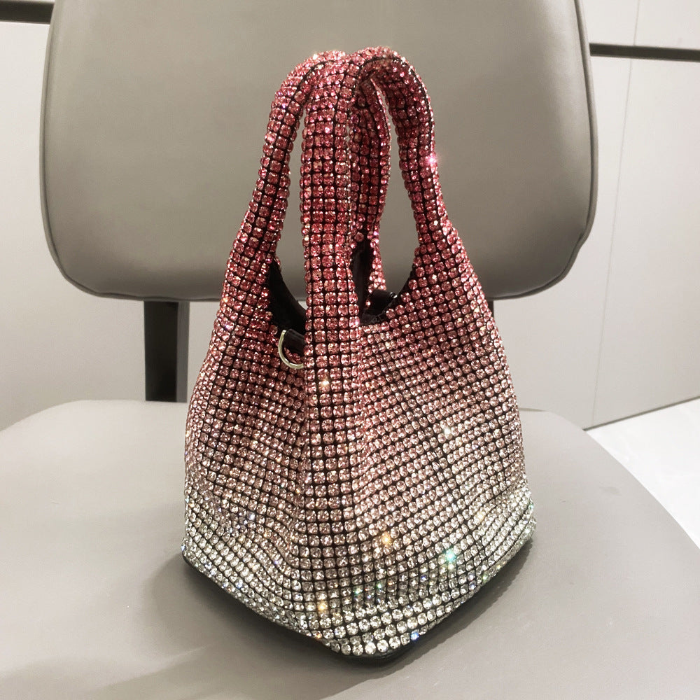 Women's Fashion Rhinestone Portable Chain Hand Shoulder Bags