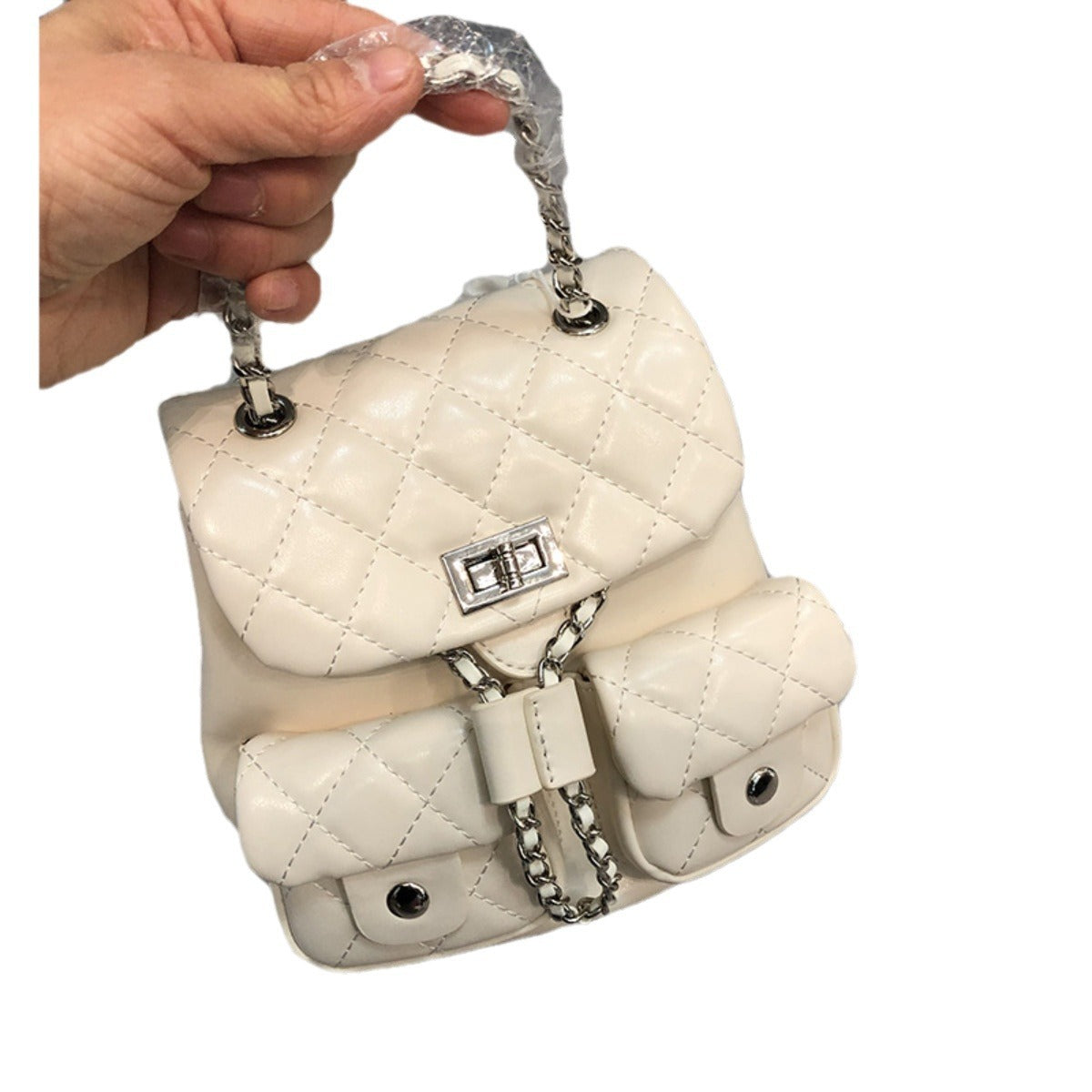 Women's Classic Style Rhombus Chain Summer High-grade Backpacks