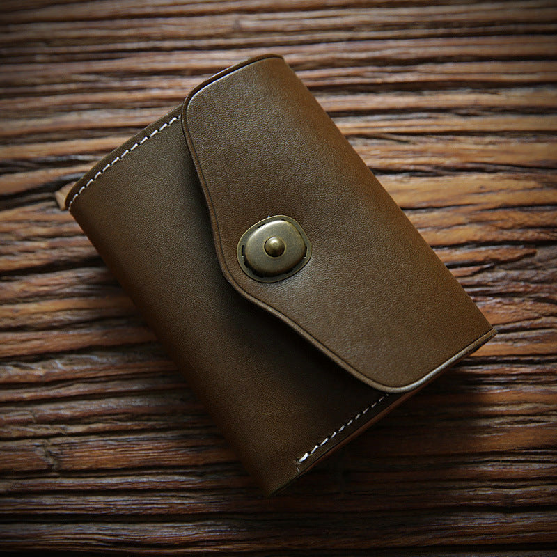Men's Retro Italy Short Genuine Leather First Men's Wallets