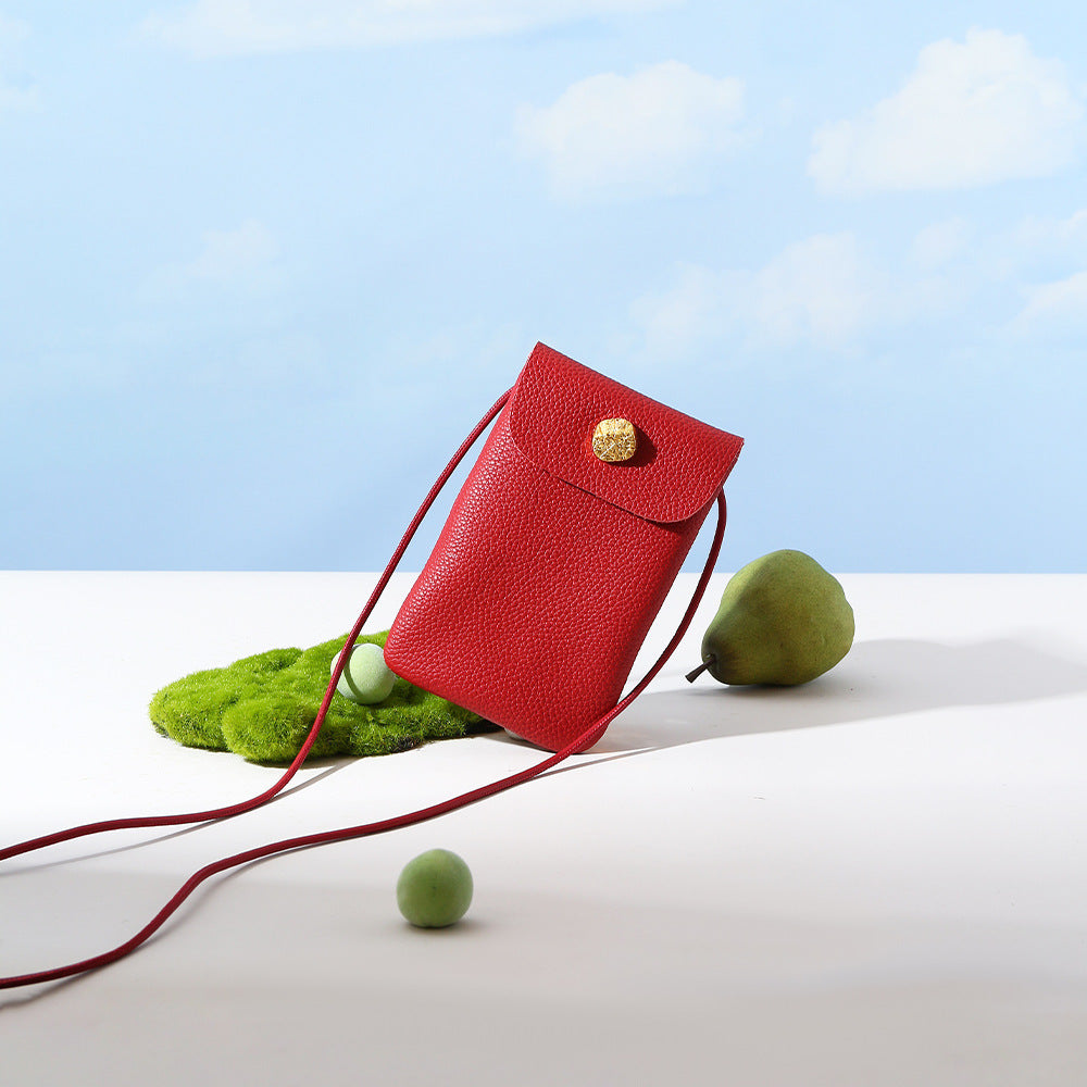 Women's Simple Style Leather Spring First Layer Crossbody Bags