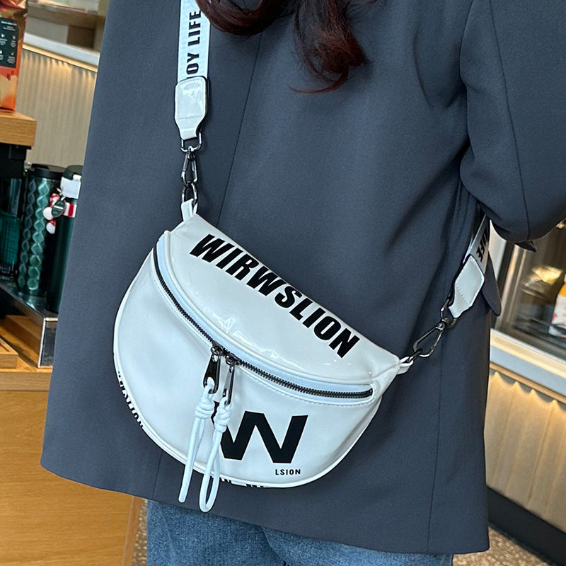 Women's Versatile Broadband Letter Badge Alexander Wang Shoulder Bags