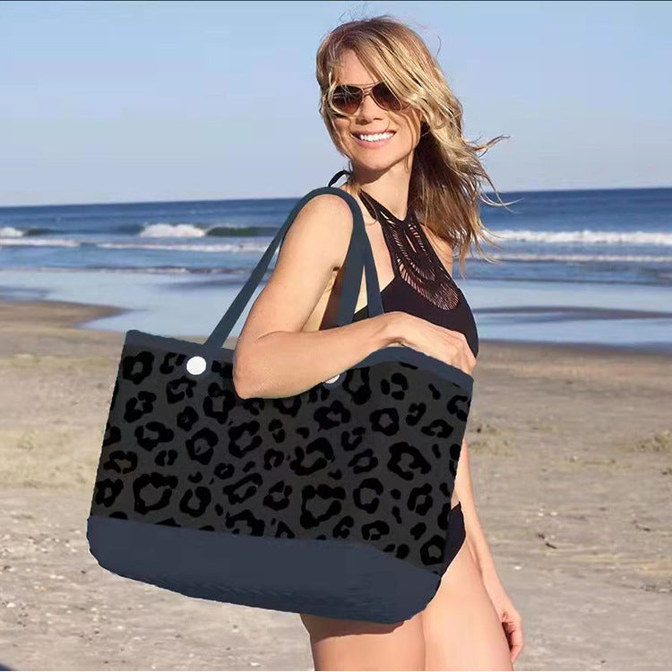 Women's Hole Beach Storage Big Printing Basket Handbags