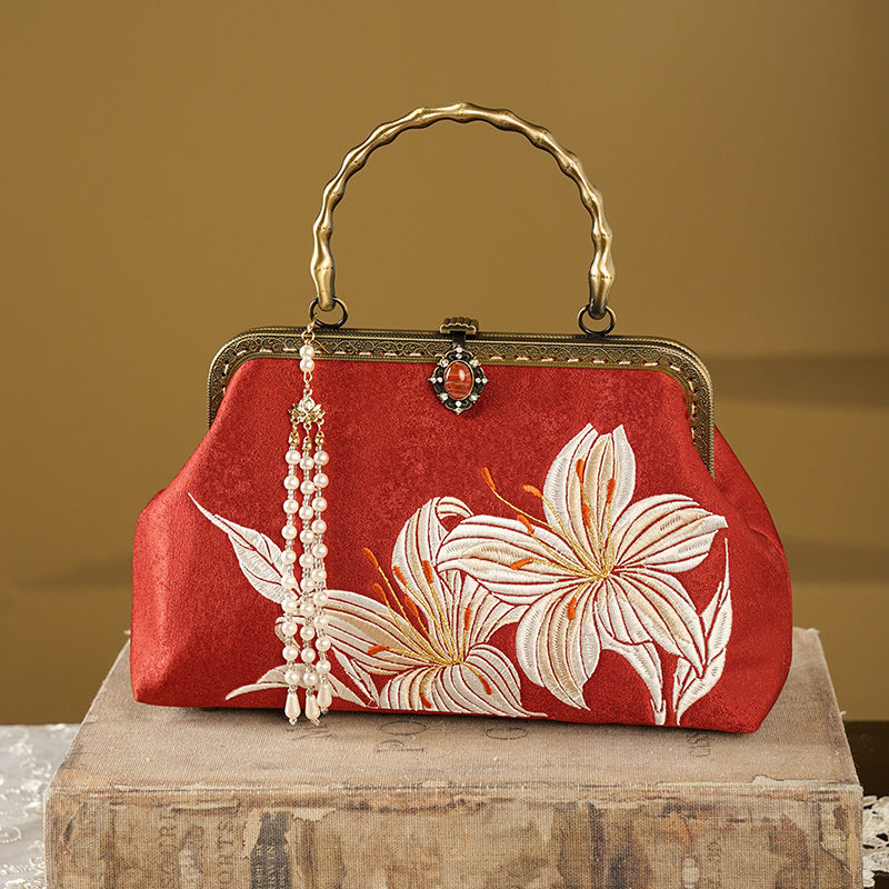 Style Embroidered Ancient Cheongsam Banquet Clutch Handbags