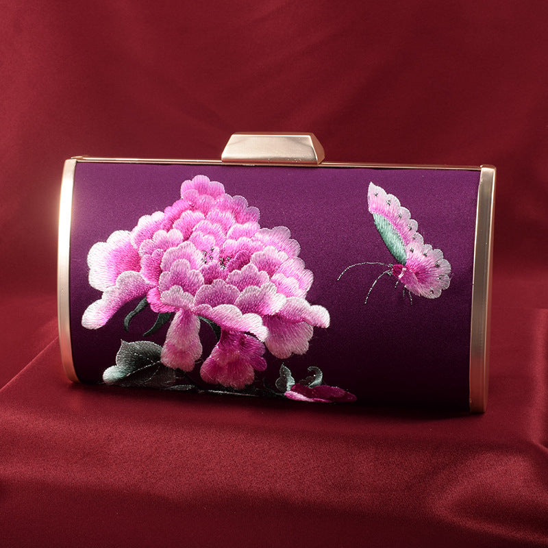 Vintage Su Embroidery Clutch Handmade National Style Evening Bags