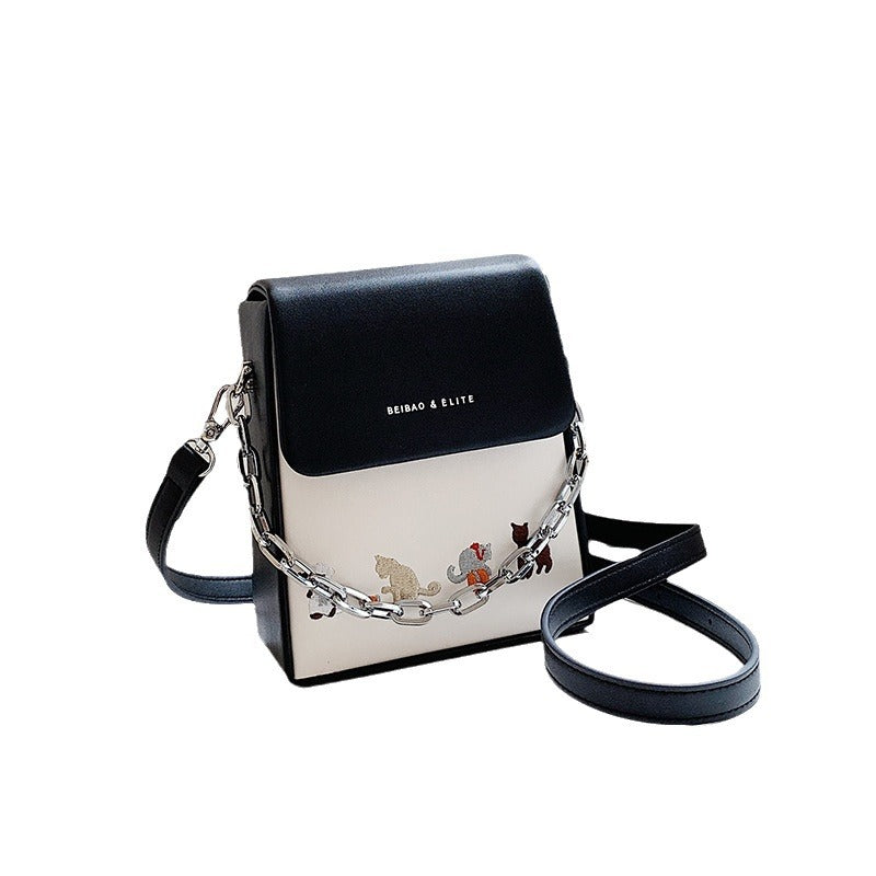Women's Source Mobile Fashion Contrast Color Mini Crossbody Bags
