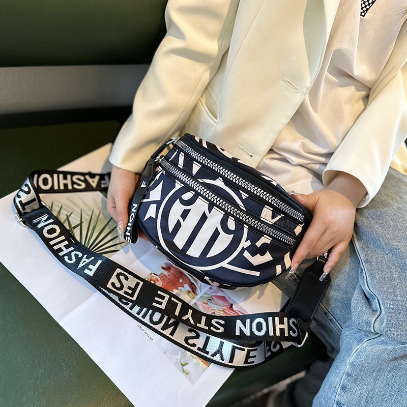 Women's Semicircle Lightweight Summer Leisure Wide Strap Bags