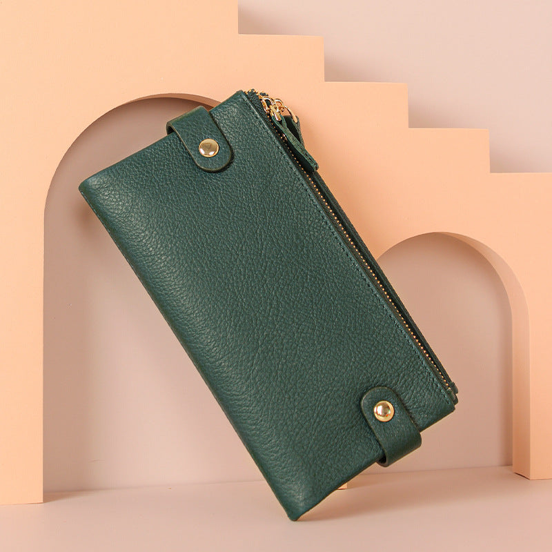 Women's Clutch Real Leather Long Soft Ladies Wallets