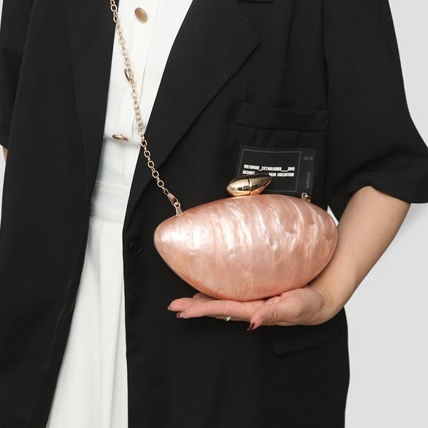 Fashion Gift Acrylic Glossy Goose Egg Evening Bags