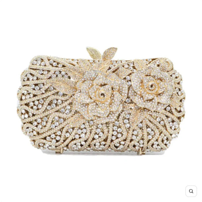 Women's Wei Mermaid Order Diamond Hollow Rhinestone Evening Bags