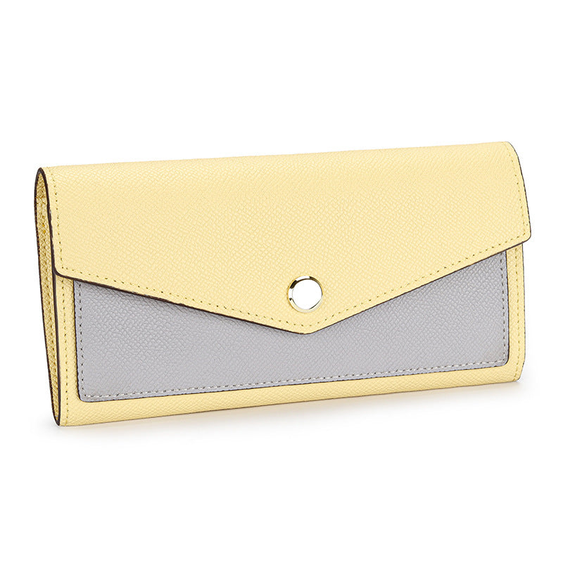 Women's Print Long Fashion Color Contrast Clutch Ladies Wallets