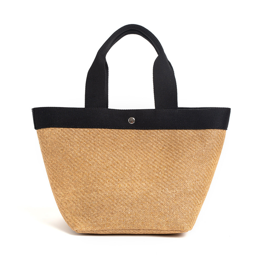 Women's Portable Fashion Straw Mat Vegetable Basket Handbags