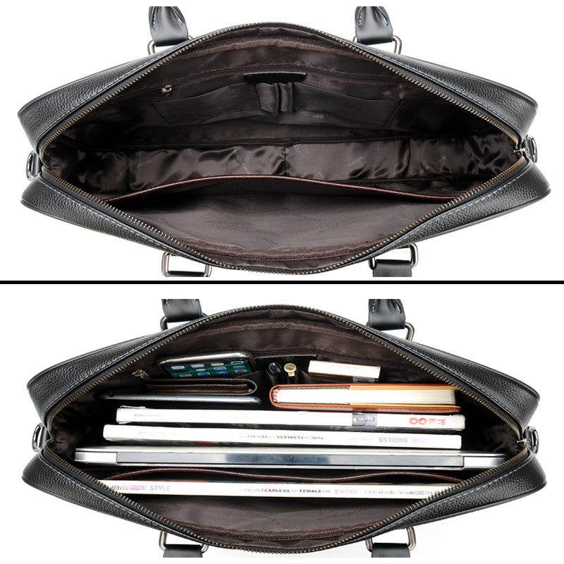 Men's Graceful Slouchy Large Capacity File Men's Handbags