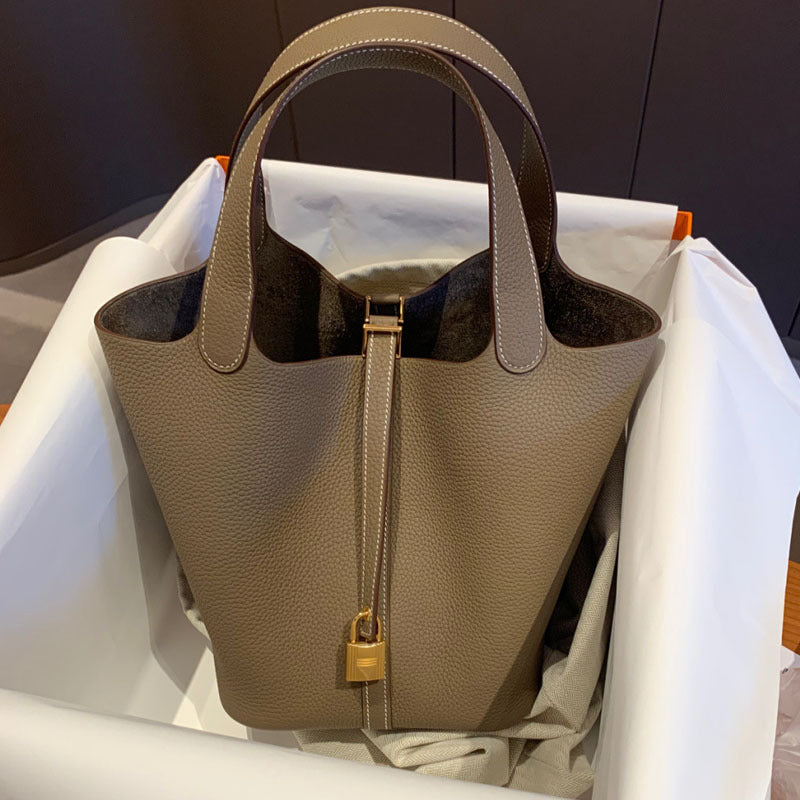 Women's Vegetable Basket Cowhide Portable Bridal Wedding Handbags