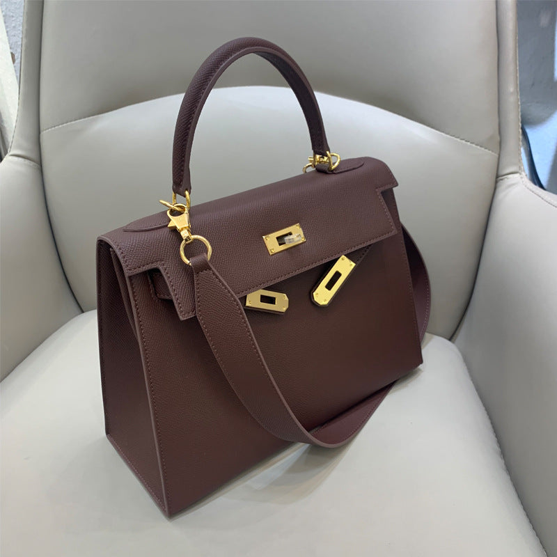 Women's Kelly Hand Palm Print Version Genuine Leather Handbags