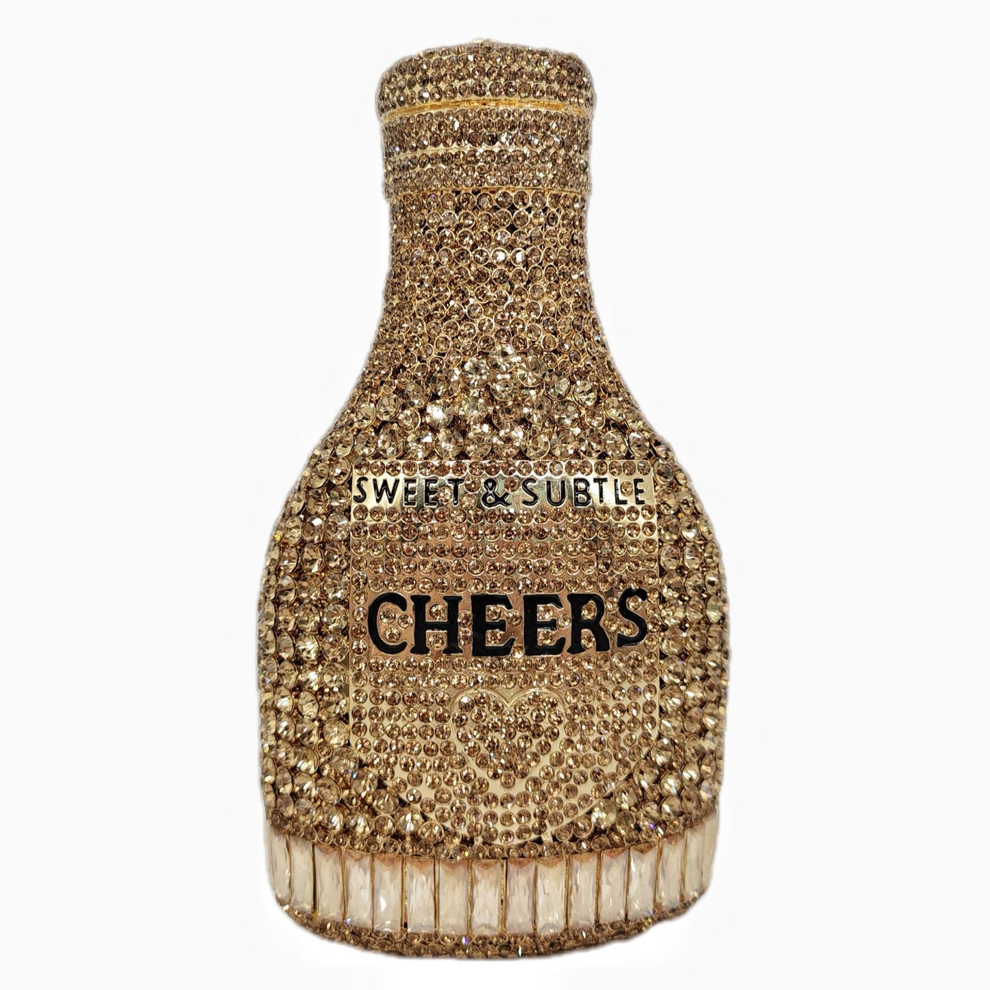Women's Wei Champagne Bottle Rhinestone Banquet Crystal Bags