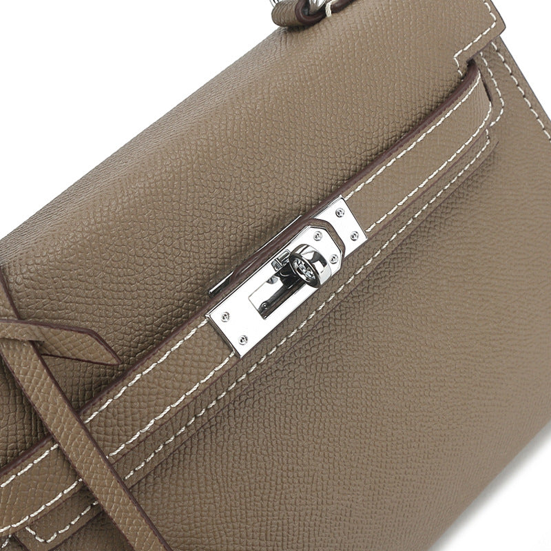 Sier Hardware Palm Pattern Second Generation Kai Mini Shoulder Bags