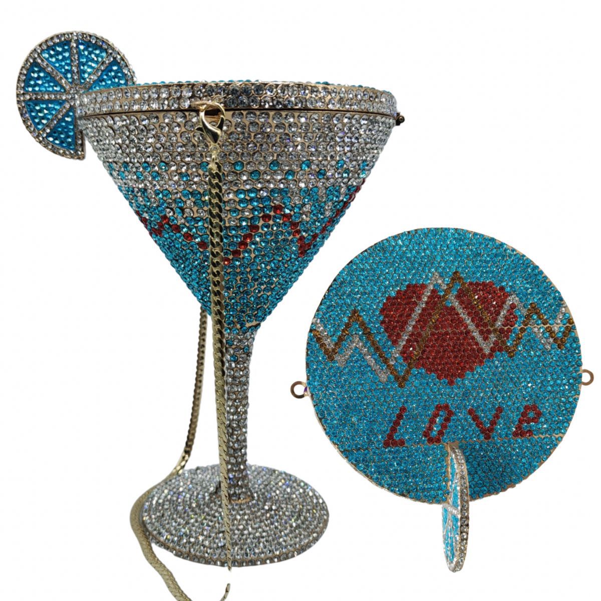 Women's Strictly Selected Cocktail Goblet Diamond Clutch Bags