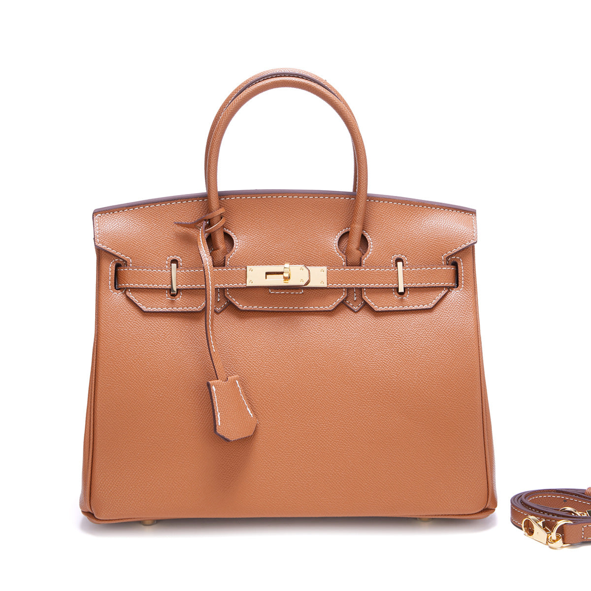 Women's Fashionable Elegant Palm Print Genuine Leather Textured Western Style Handbags