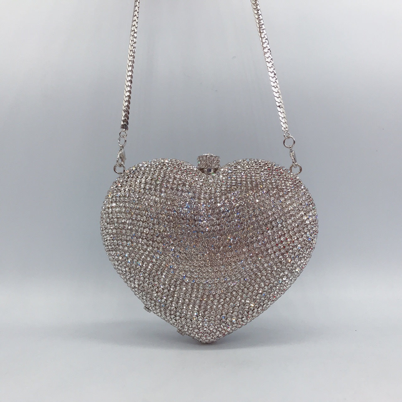 Women's Strictly Selected Heart-shaped Diamond Dinner Banquet Full Evening Bags