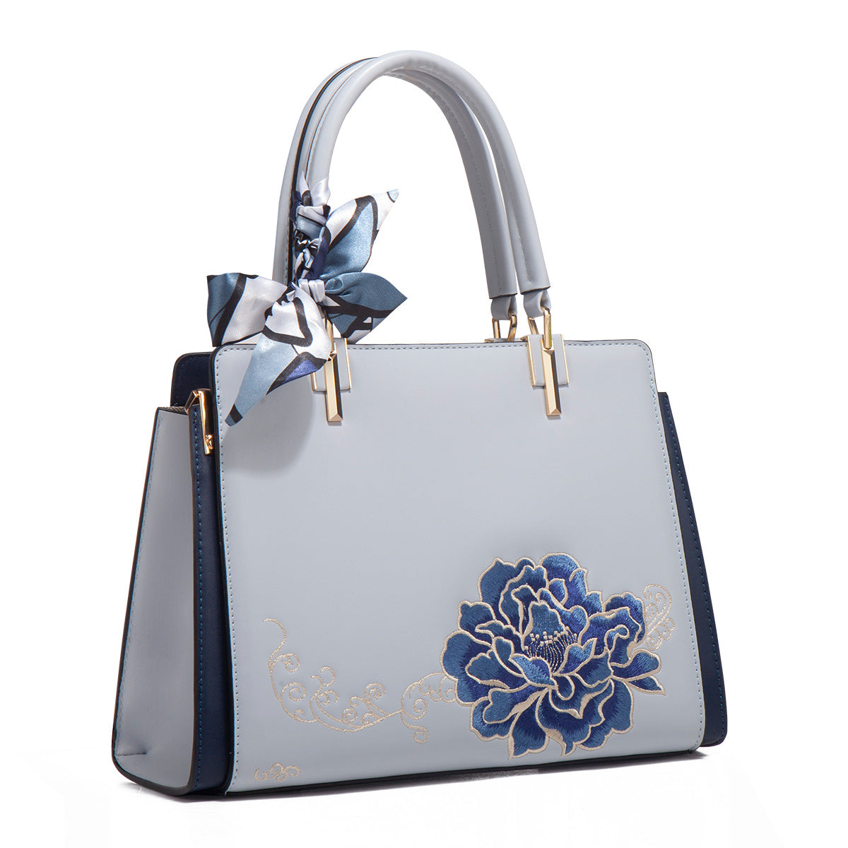 Women's Day Gift Embroidery Chinese Style Large Capacity Portable Lady Handbags
