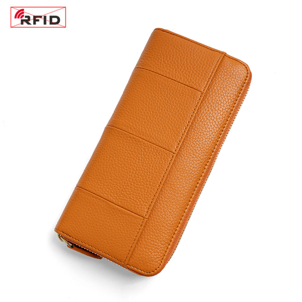 Women's Long Genuine Leather Multiple Slots Large Ladies Wallets