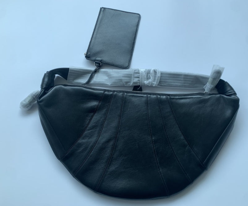 Layer Genuine Leather Dumpling Simple Elegant Neutral Crossbody Bags