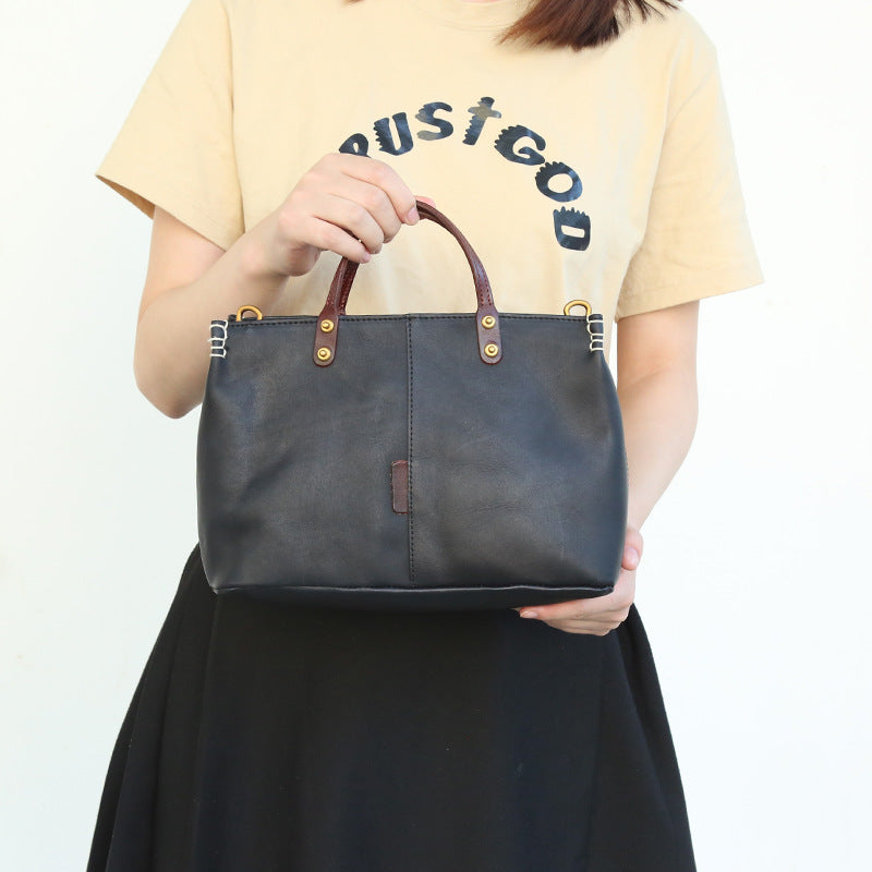Women's Vintage Leather Fashion Commuter First Layer Shoulder Bags