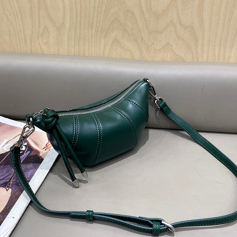 Women's Niche First Layer Cowhide Dumpling Large Capacity Bags