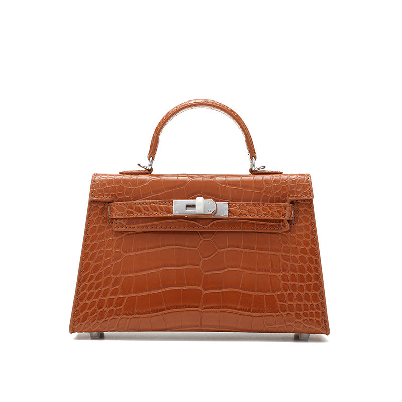 Women's Crocodile Pattern High-grade Fashion Stone Handbags