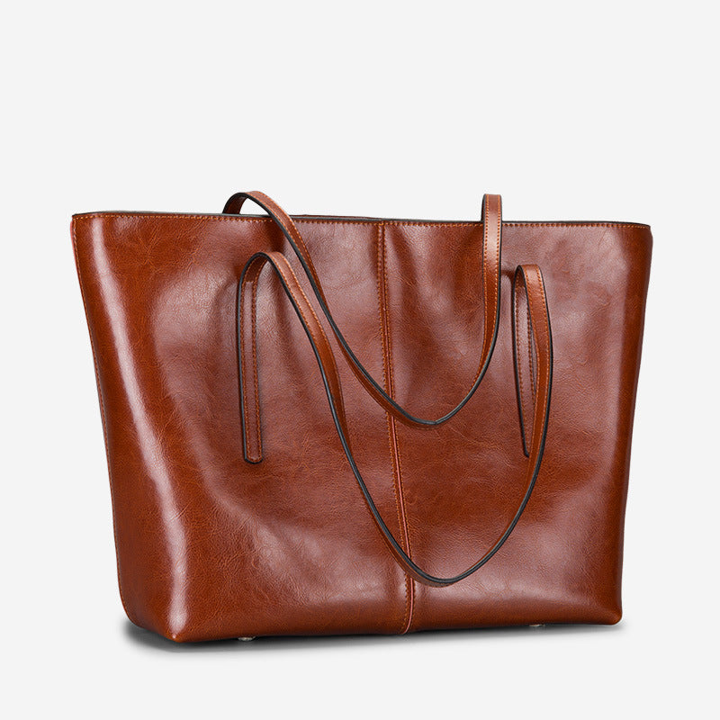 Women's Genuine Leather Vintage Portable Large Capacity Shoulder Bags