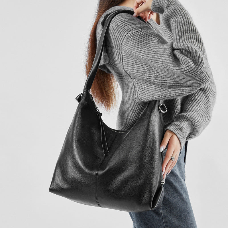 Women's Large Capacity Fashionable Korean Fashion Solid Crossbody Bags