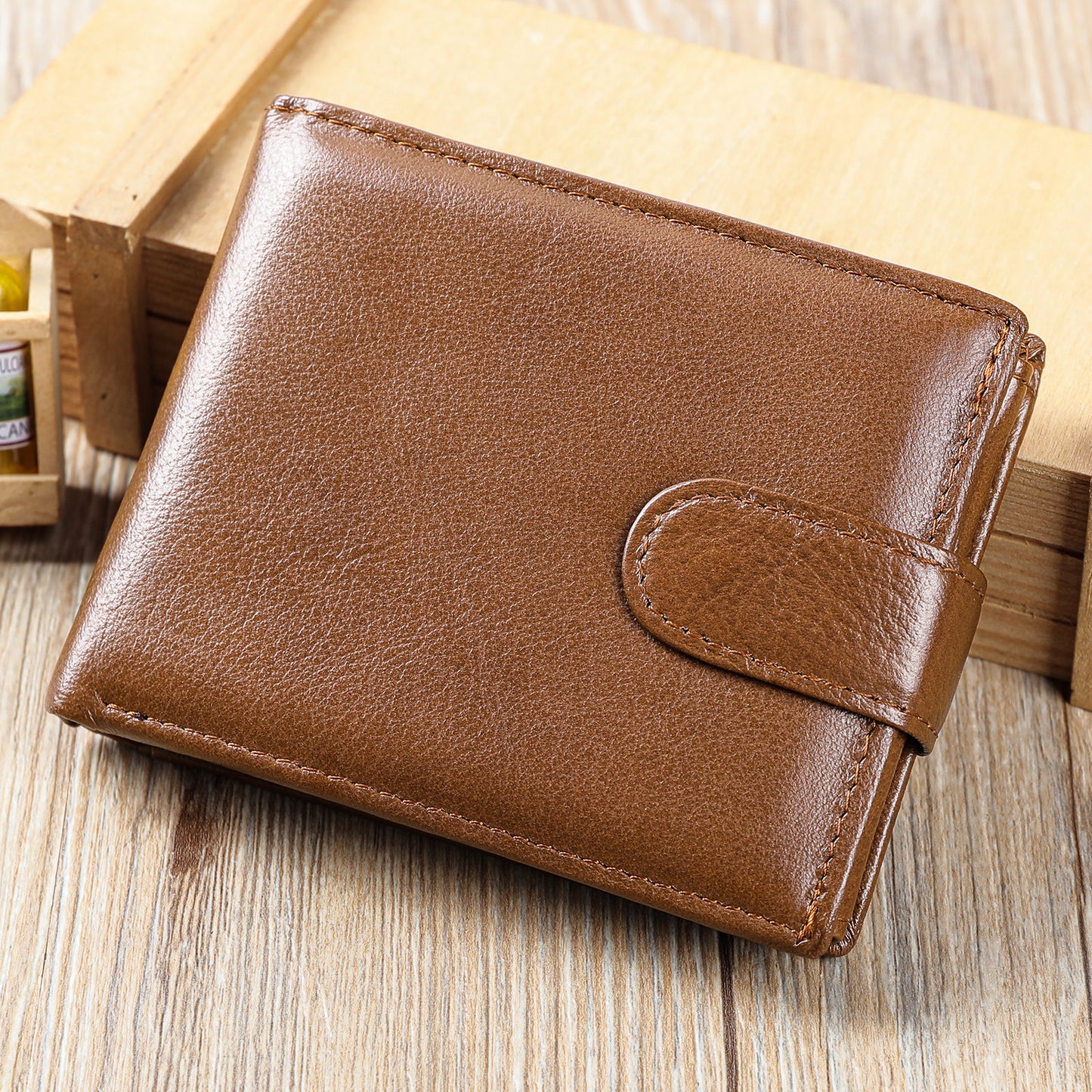 Men's Leather Short Cowhide Driving License High Men's Wallets