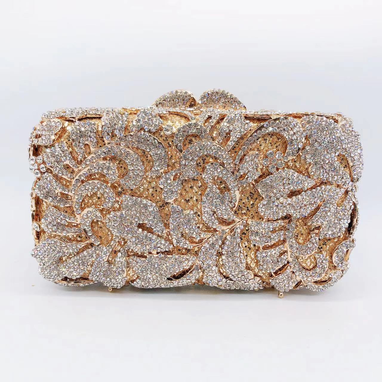 Women's Wei Mermaid Order Diamond Hollow Rhinestone Evening Bags