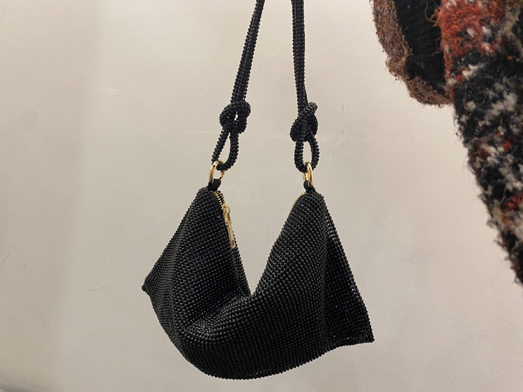 Rhinestone Knotted Hand Carrying Envelope Dinner Shoulder Bags