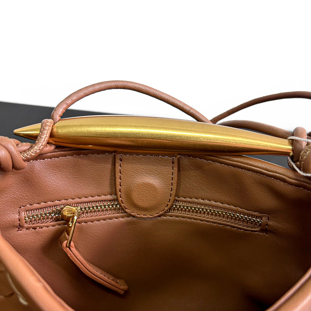 Women's Designer Woven Metal Advanced Dumpling Genuine Shoulder Bags