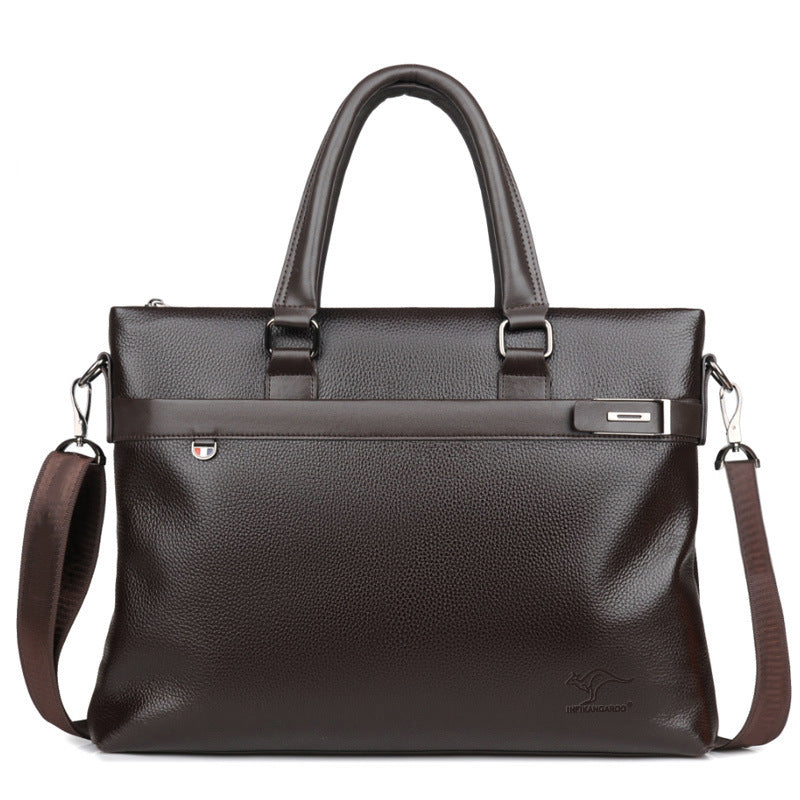Men's First Layer Cowhide Single Business Leather Men's Bags