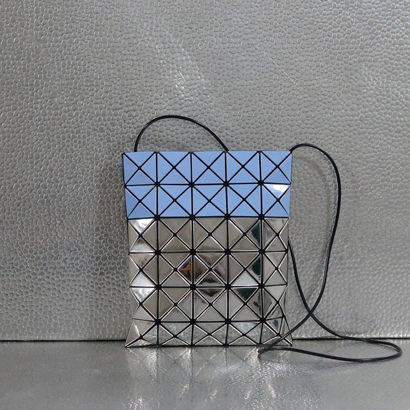 Women's Wire Geometric Rhombus Color Matching Triangle Life Crossbody Bags