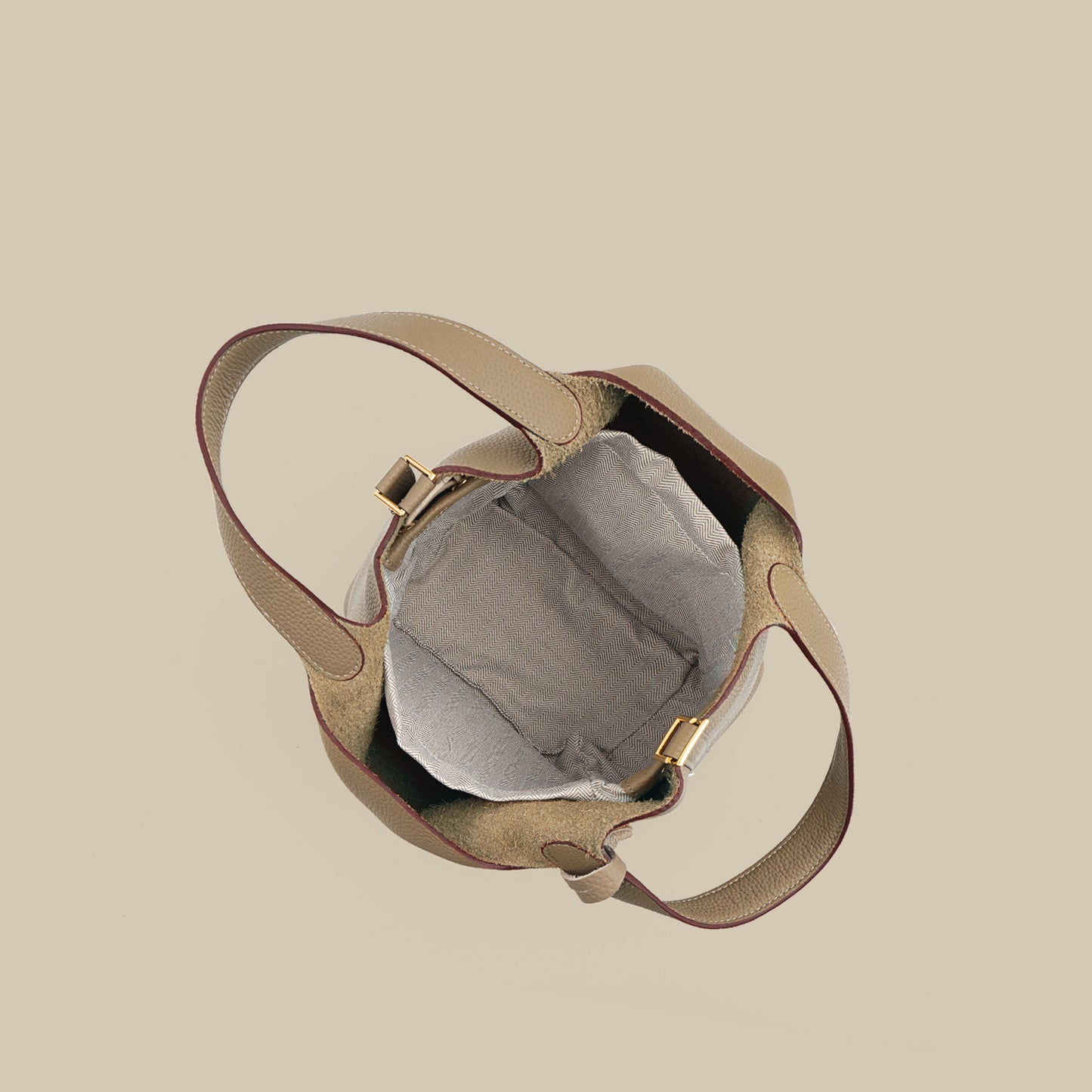 Women's Vegetable Basket Genuine Leather Design Advanced Texture Shoulder Bags