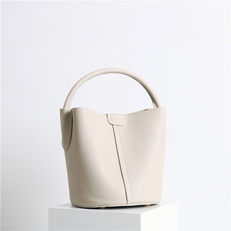Women's Leather Cowhide Fashion Lychee Pattern Design Shoulder Bags
