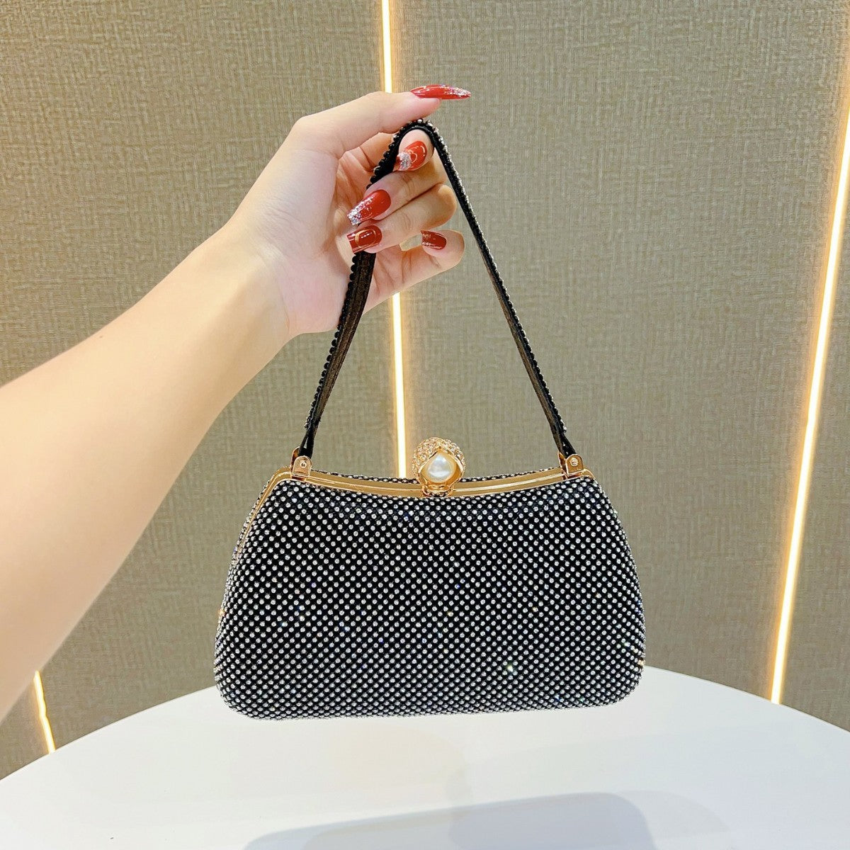Retro Dinner Rhinestone Full Diamond Dress Evening Bags