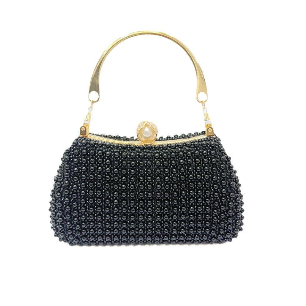 Women's Black Pearl Party Dress Banquet Dinner Evening Bags