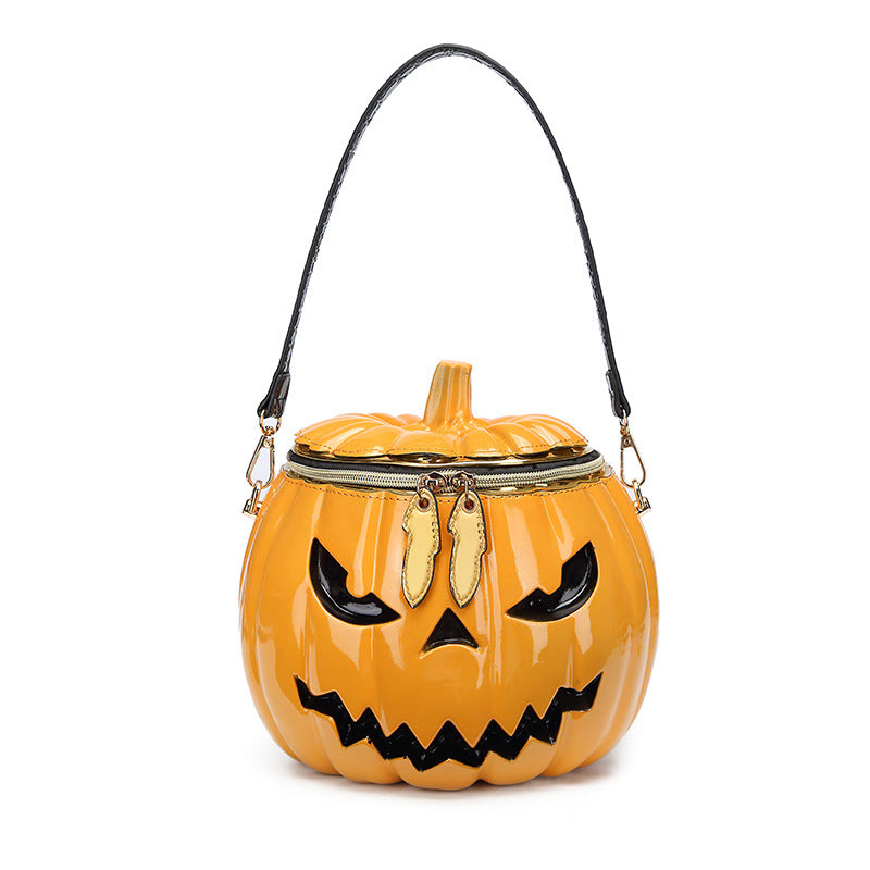 Women's Fashion Halloween Personalized Three-dimensional Pumpkin Head Shoulder Bags