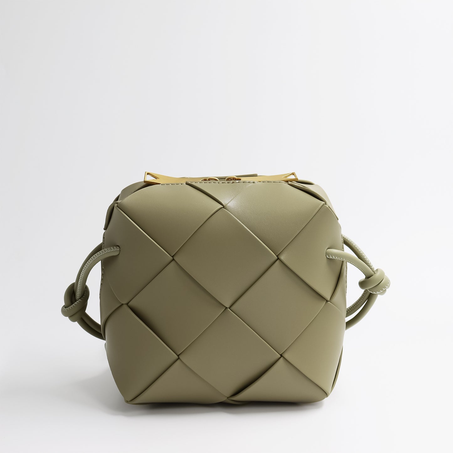 Women's Spring Genuine Leather Diamond Pattern Commute Soft Crossbody Bags