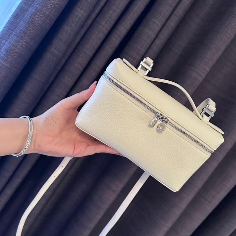 Unique Lunch Box Fashion Cattlehide Leather Crossbody Bags