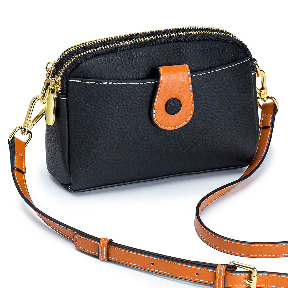 Genuine Leather Minority Fashion Fashionable Horizontal Crossbody Bags