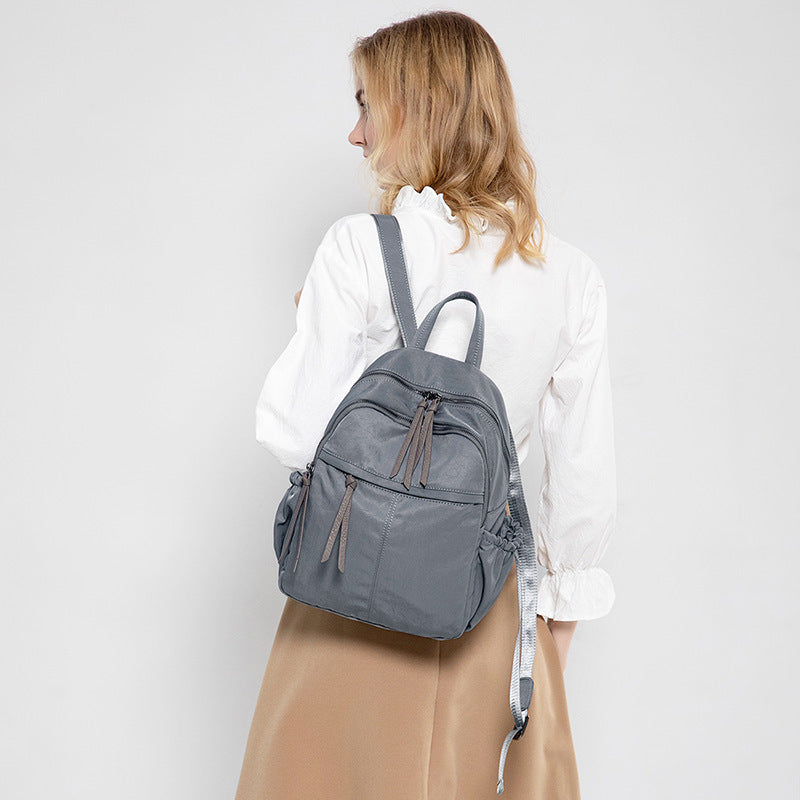Women's Korean Fashionable Oxford Cloth Simple College Backpacks