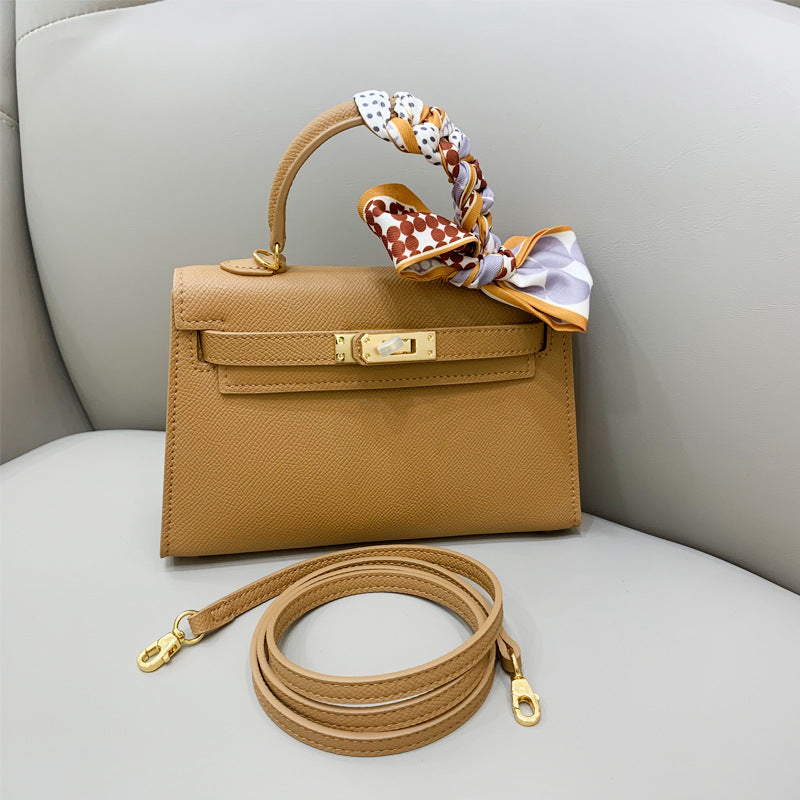 Women's Kelly Hand Palm Print Version Genuine Leather Handbags